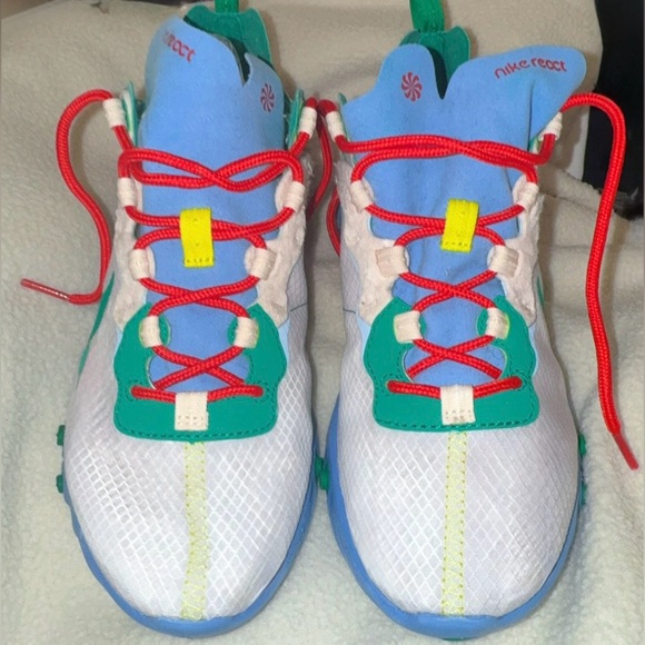 Nike React Element 55-SE sneakers Nintendo Guava Ice Lucid Green Men’s 6.5  5Y - Picture 4 of 8